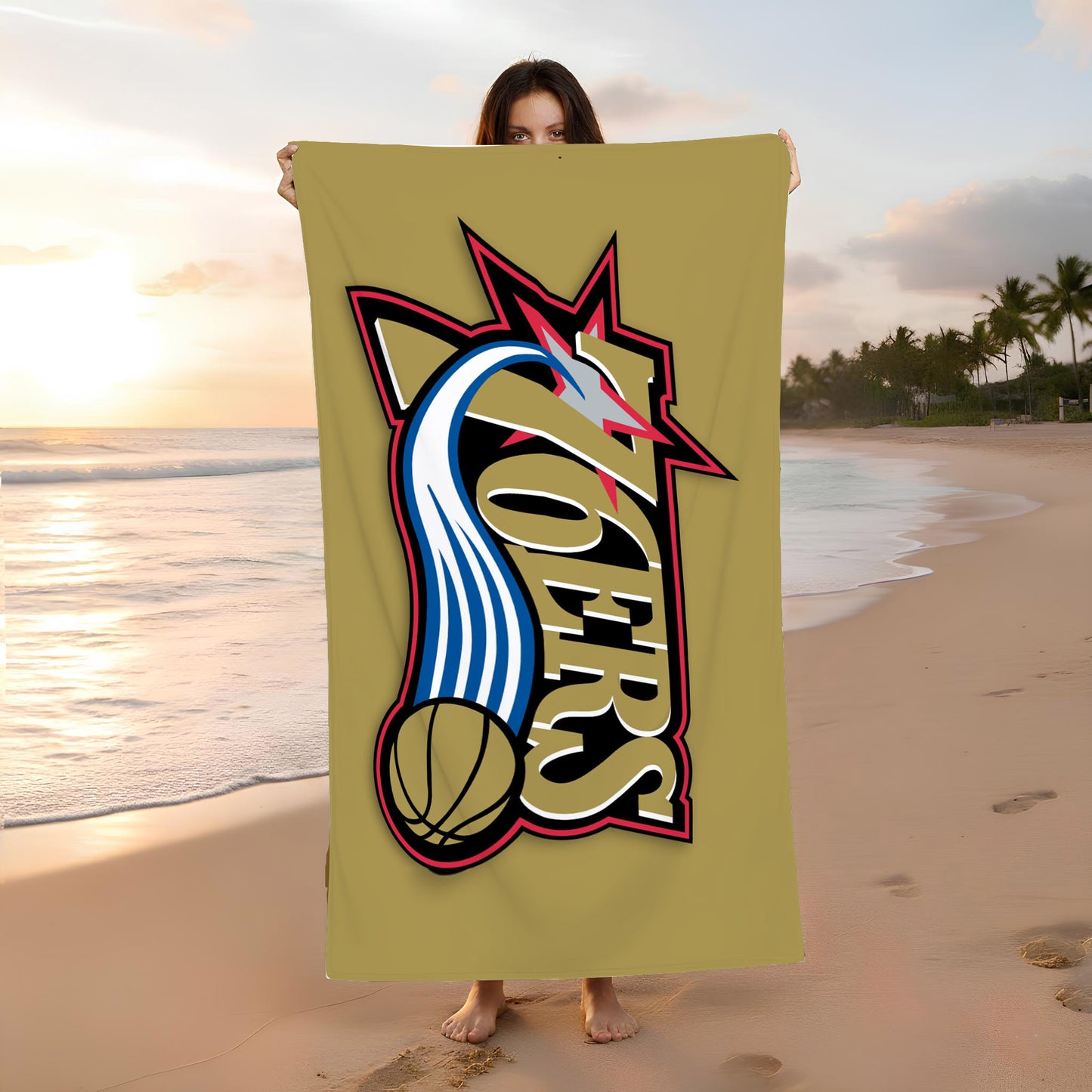 76Ers Logo Beach Towel