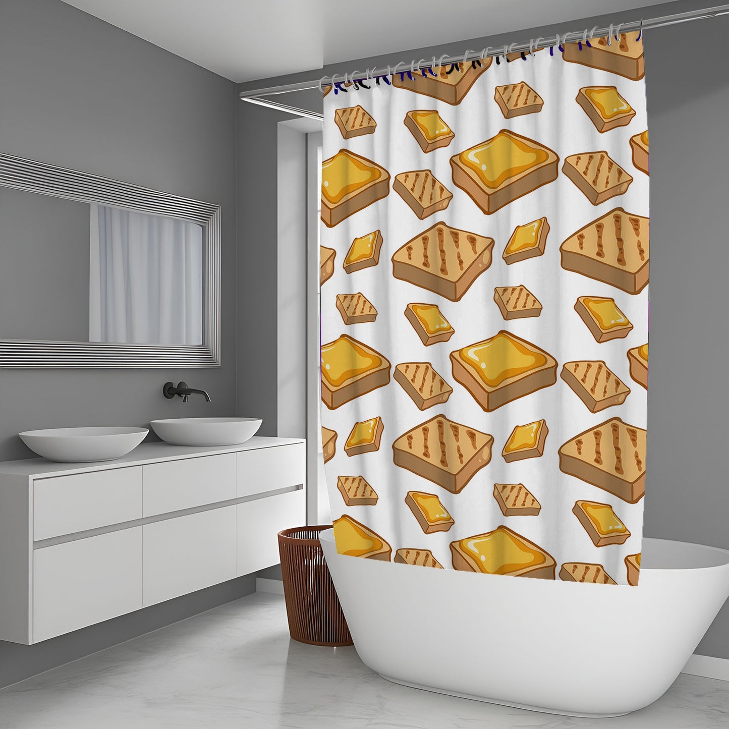 Bread Wth Peanut Butter Shower Curtain