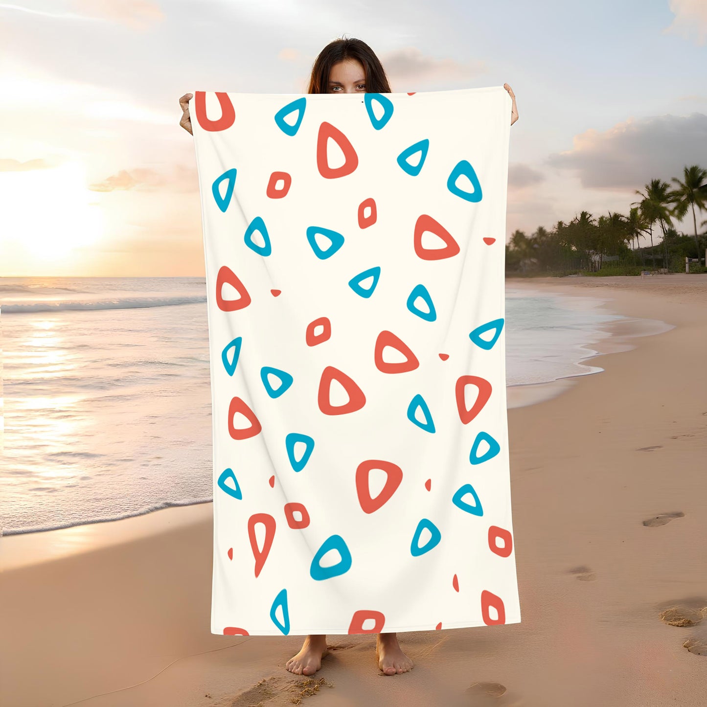 Aqua Thread Abstract And Pattern dual-sided blanket, featuring modern stitched patterns and soft, reversible micro-fiber fabric.