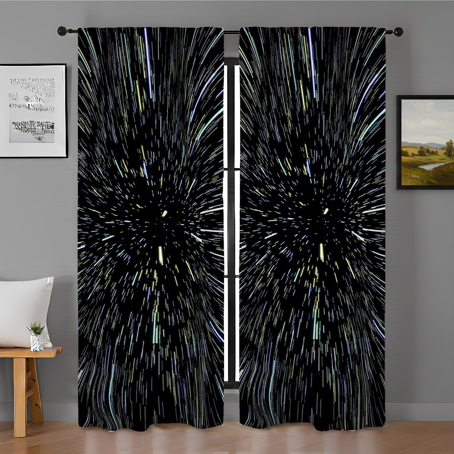 Winspear Star Wars Galaxy Space Window Curtain