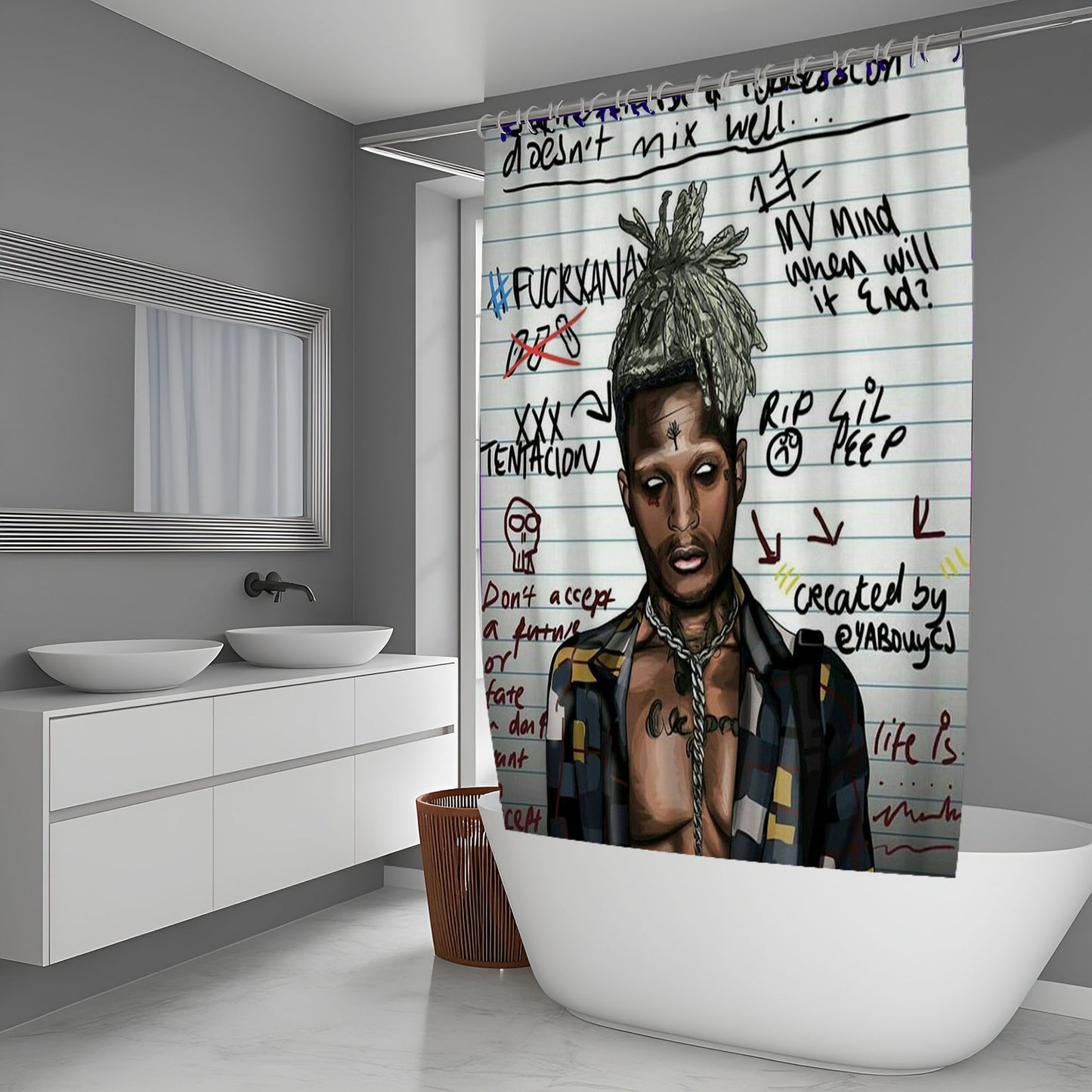 Xxx Tentacion Shower Curtain