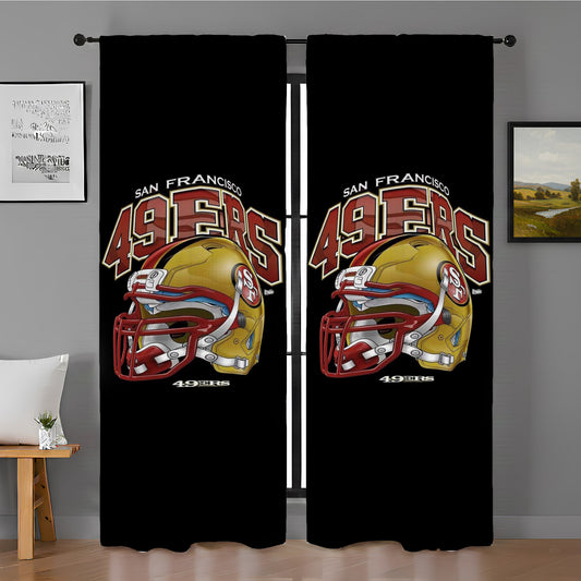 49ers Helmet Window Curtain
