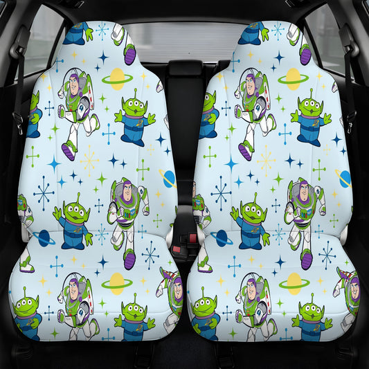 Buzz Lightyear and Aliens Seamless Pattern Car Seat Cover