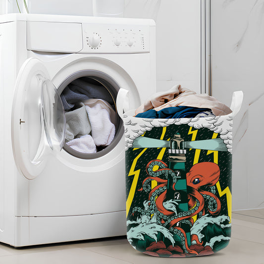 A Giant Octopus With Tentacles Laundry Basket