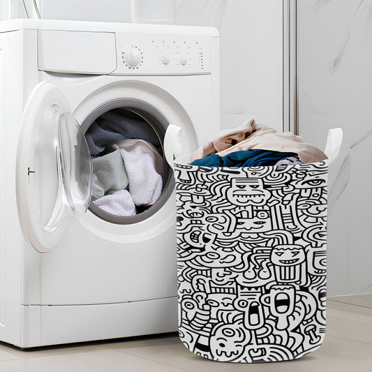 A World Of Doodles Laundry Basket