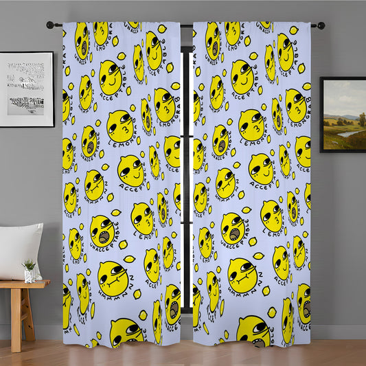 Acceptable And Unacceptable Cartoon Lemongrab Window Curtain