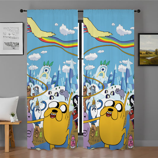 Adventure Time All Character Window Curtain