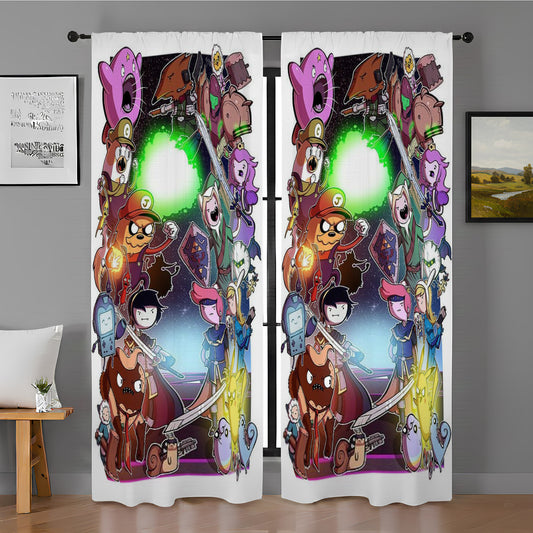 Adventure Time Galaxy Window Curtain