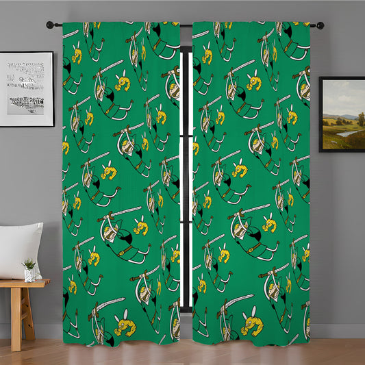 Adventure Time Swinging Sword Window Curtain