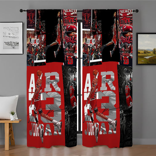 Air 23 Jordan Collage Window Curtain