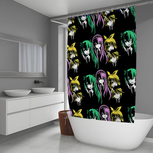 Vocaloid Hologram Vocal Group Shower Curtain