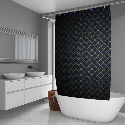 Wall Texture Dark Pattern Shower Curtain