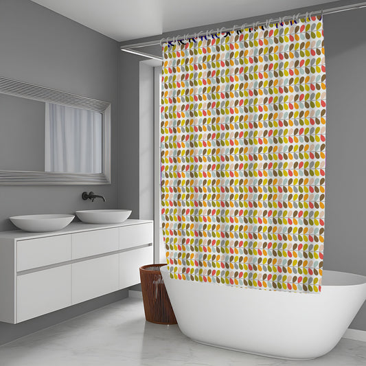 Water Droplets Straight Pattern Shower Curtain