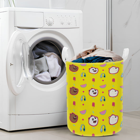 We Bare Bears Ice Crem And Music Laundry Basket