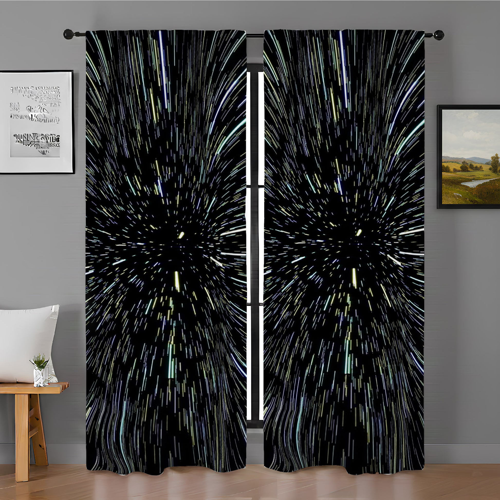 Winspear Star Wars Galaxy Space Window Curtain