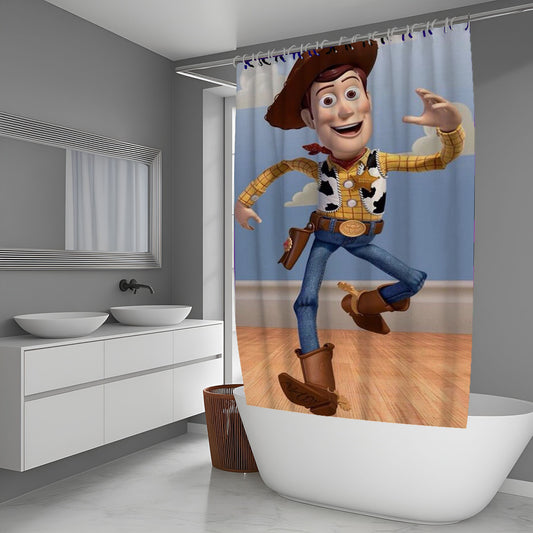 Woody Wallpaper Shower Curtain