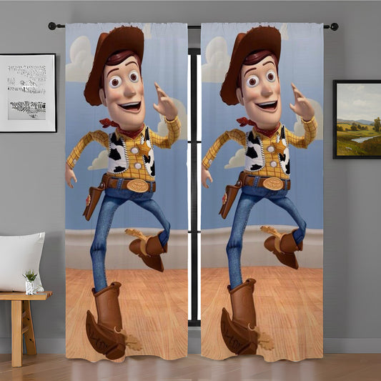 Woody Wallpaper Window Curtain