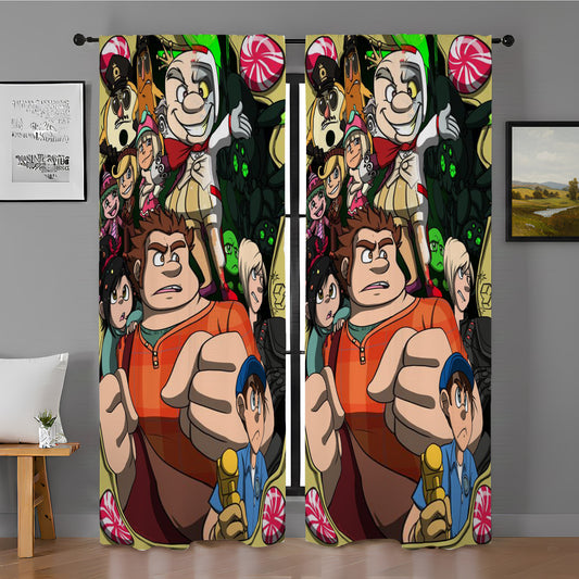 Wreck It Ralph Wallpaper Window Curtain