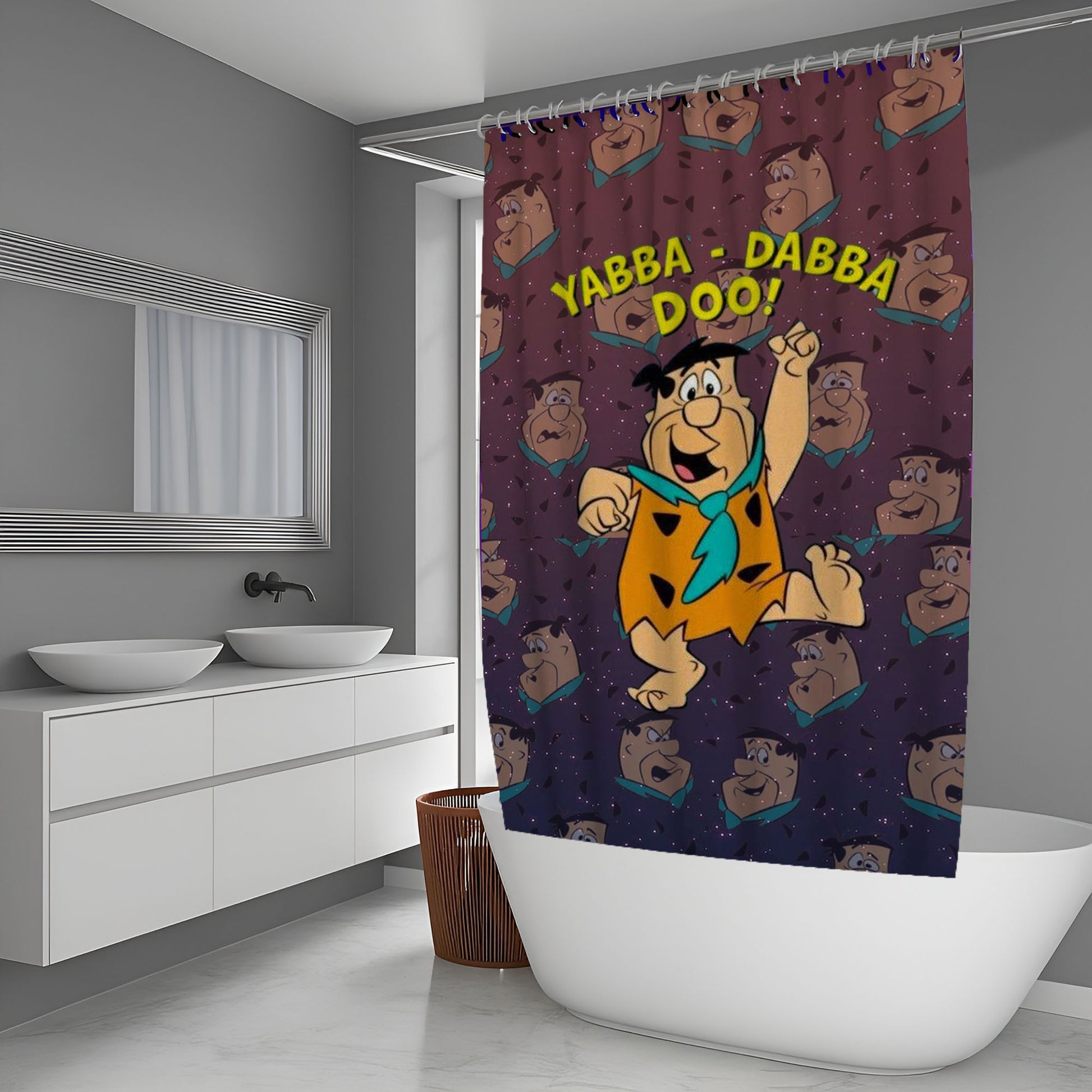 Yabba Dabba Doo The Flintstone Fred Shower Curtain