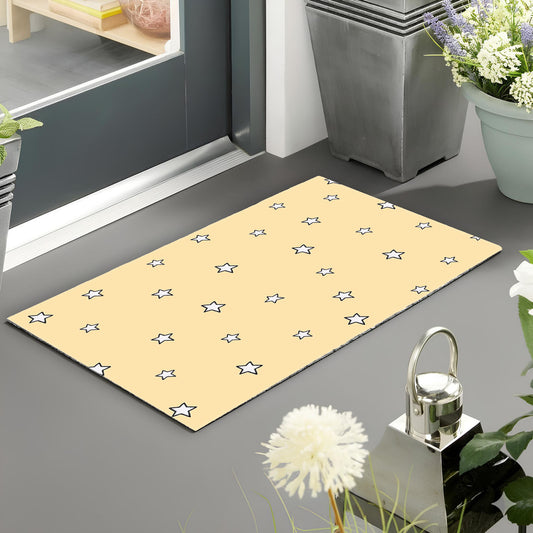 Yellow Stars Simple Theme Doormat
