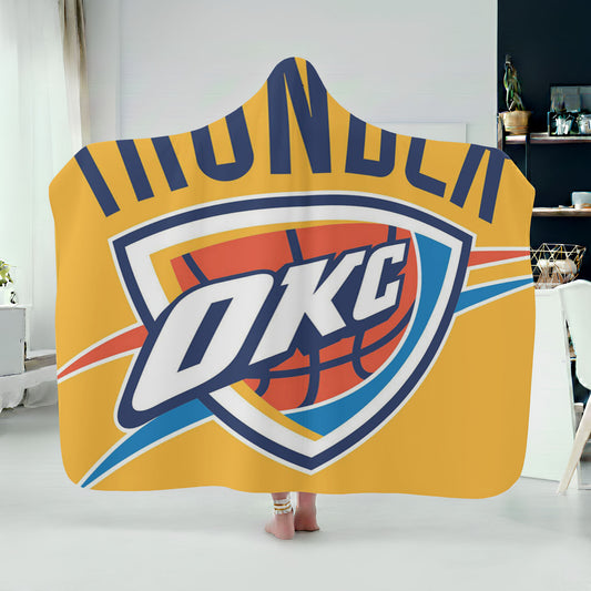 Yellow Thunder Okc Nba Hoodie Blanket