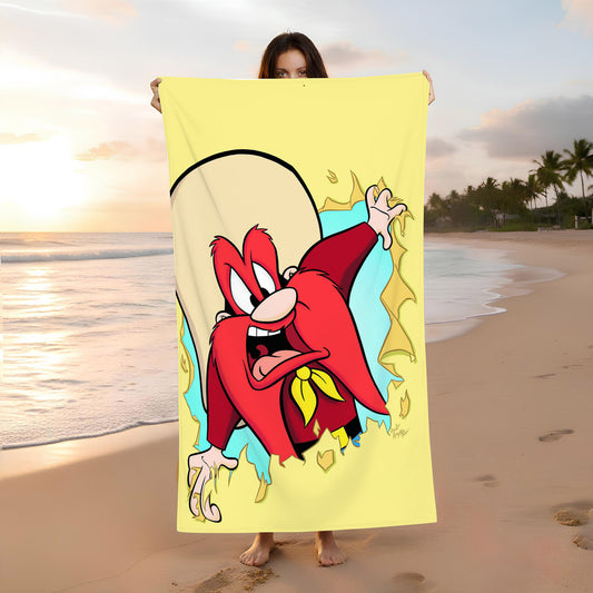 Yosemite Sam Looney Tunes Beach Towel