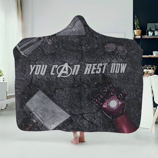 You Can Rest Now Iron Man Hoodie Blanket