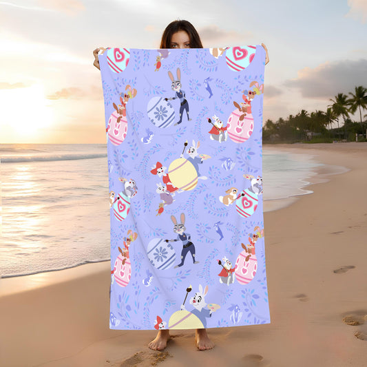 Zootopia Easter Egg Animation Beach Towel